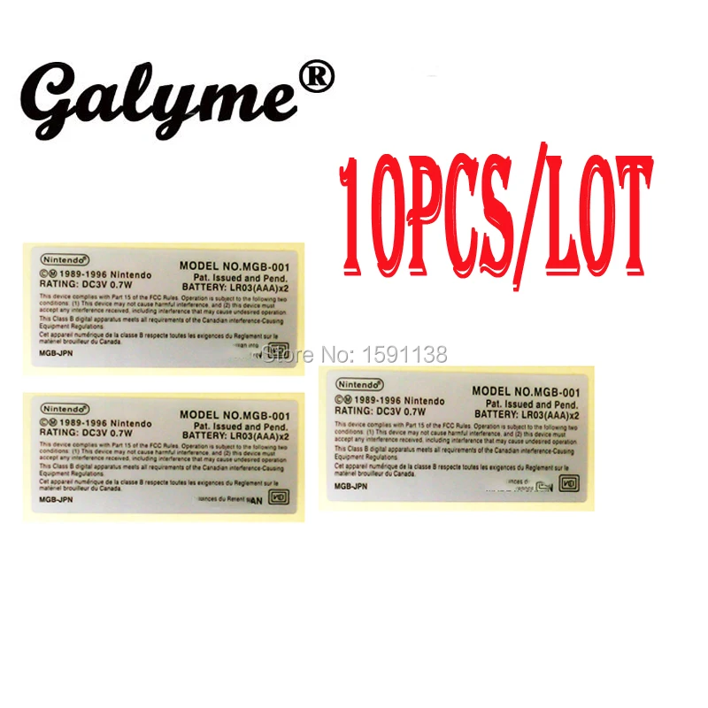 

10pcs/lot Hot Sale Plastic Replacement Accessories For NintendoGameboy Pocket GBP Lable Sticker Game Console Handheld Boy Pocket