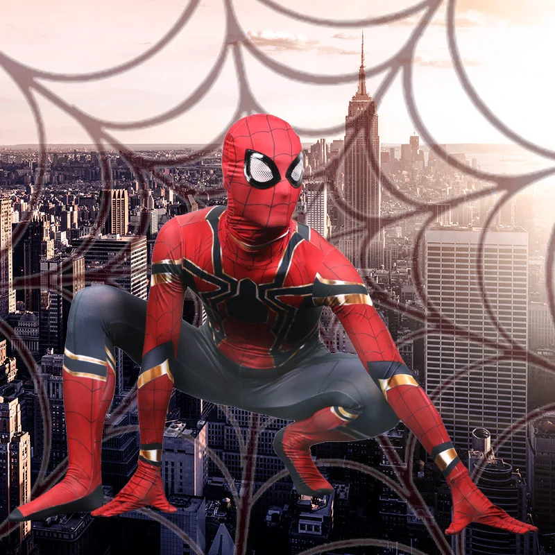 

Free shipping Spiderman Cosplay body tights play costume cosplay halloween role play costume jumpsuit JQ-1021