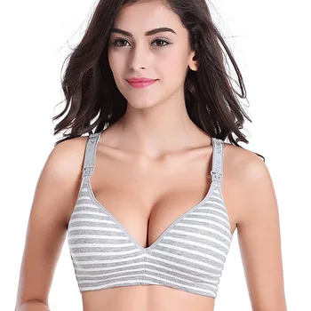 

Breastfeeding Cotton Maternity Nursing Bra Wire Free Sleep Bras For Pregnant Women Breast Feeding Bra Open Buckle Underwear A251