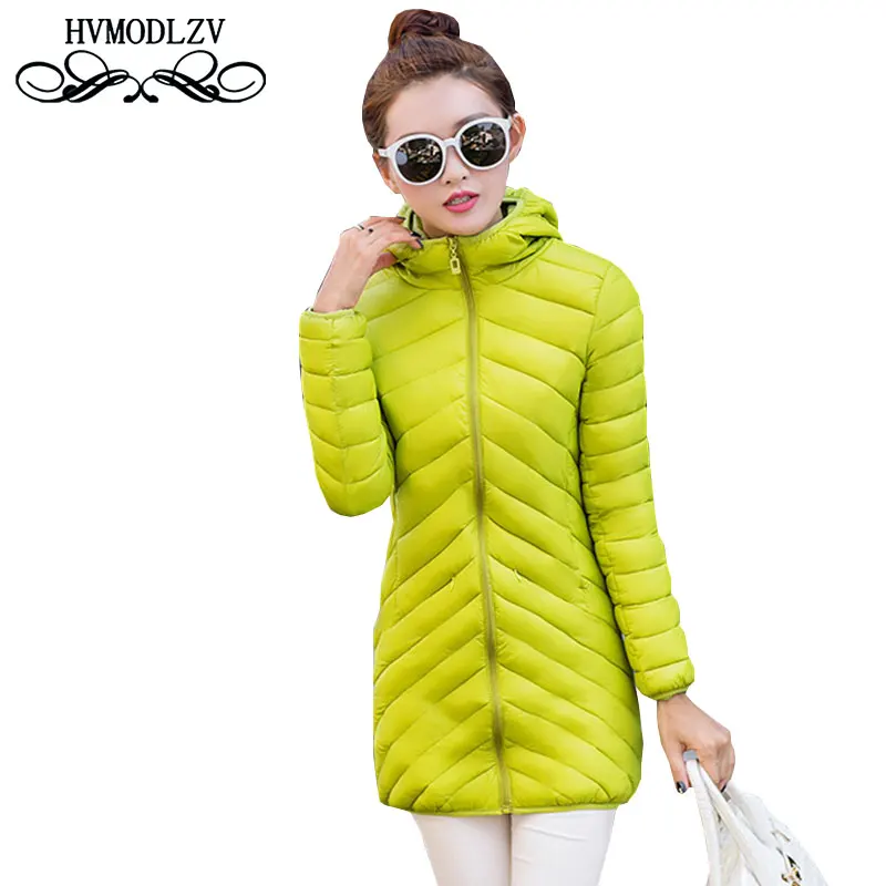 2017 Autumn Winter Black Women Cotton Jacket Light Tight Warm With Hood Cotton Jacket Large Size
