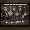 Christmas Wall Sticker Home Decor Store Window Decoration Hanging Jingle Bell Snowflake Reindeer papel de parede ► Photo 3/6