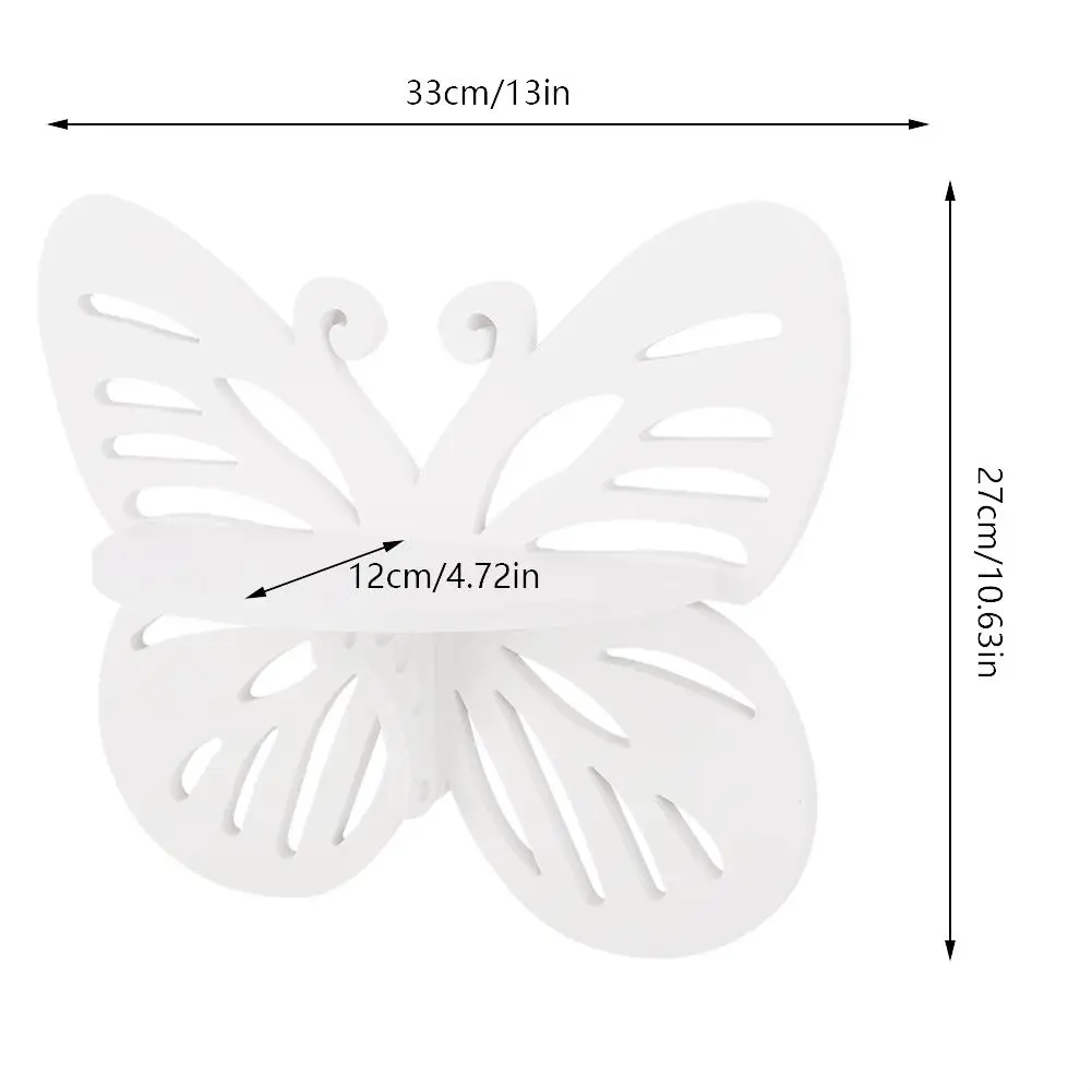 Cikonielf белая бабочка форма хранения настенная полка-стеллаж ключница навесная Ванная Кухня настенный Стеллаж Держатель полка
