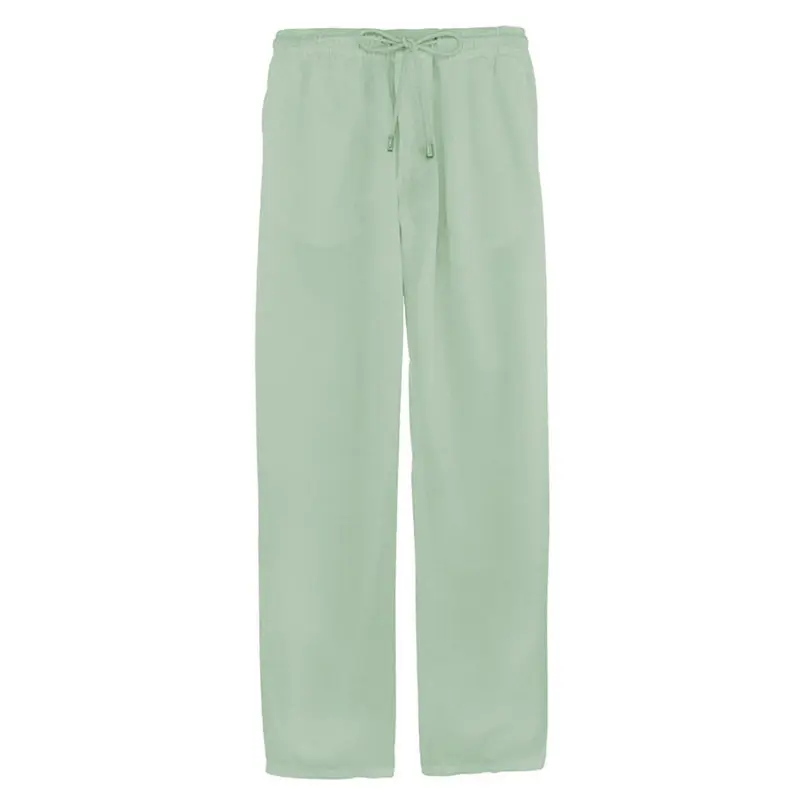 New Men Summer Fashion Solid Casual New Style Simple And Fashionable Cotton Linen Pants Brief Leisure  Daily Long Pants #4R06 (3)
