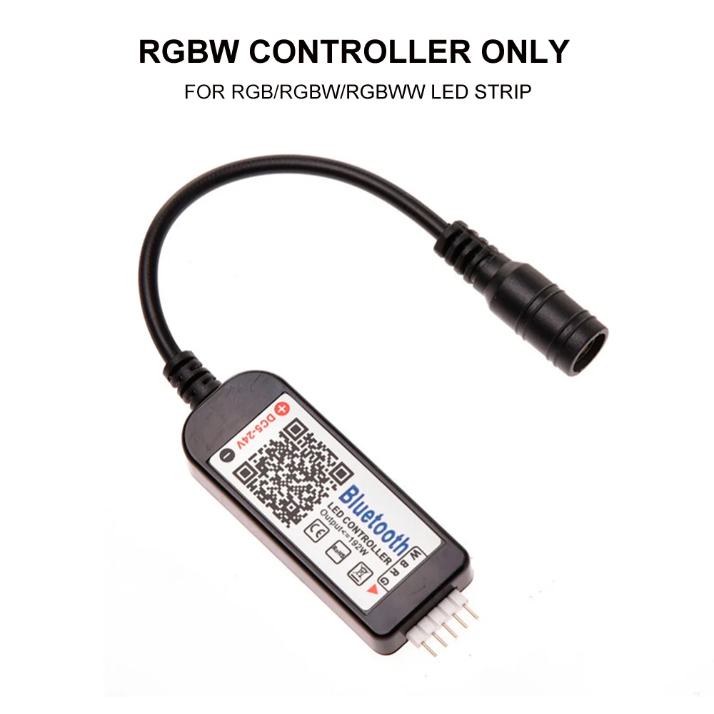 5 24 В постоянного тока мини Bluetooth RGB/RGBW контроллер с ИК пульт дистанционного