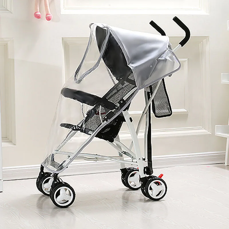 

Universal Pushchair Pram Buggy Rain Cover Protection Eyesight Zipper Stroller Rain Cover 2018 Brand New Baby Stroller Raincover
