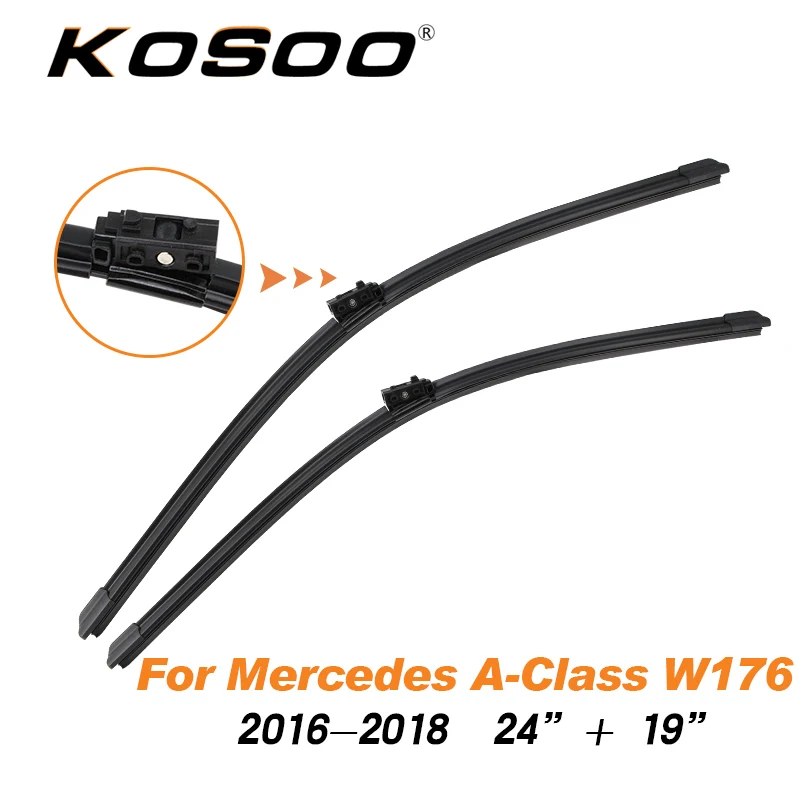 KOSOO для Mercedes Benz A-Class W168 W169 W176 A180 A160 модельный год от 1997 до автомобильные щетки стеклоочистителя из натурального каучука - Цвет: A-Class W176 2419