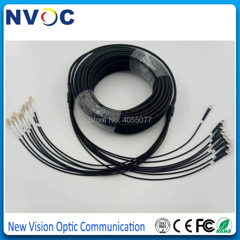 

8Cores OM3 OM3-300 LC/SC/APC Armored Patch Cable 1100M 7.0mm LSZH Jacket LCAPC SCAPC Armored Rodent Fiber Optic Patch Cord Cable