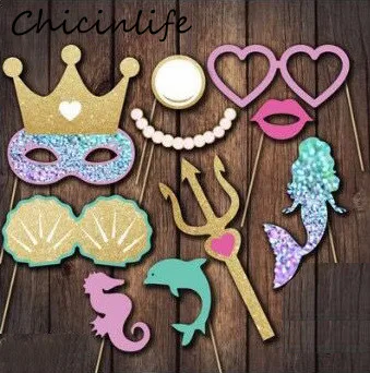 Chicinlife 1 комплект реквизит для фотосессии Русалочки на день рождения вечерние