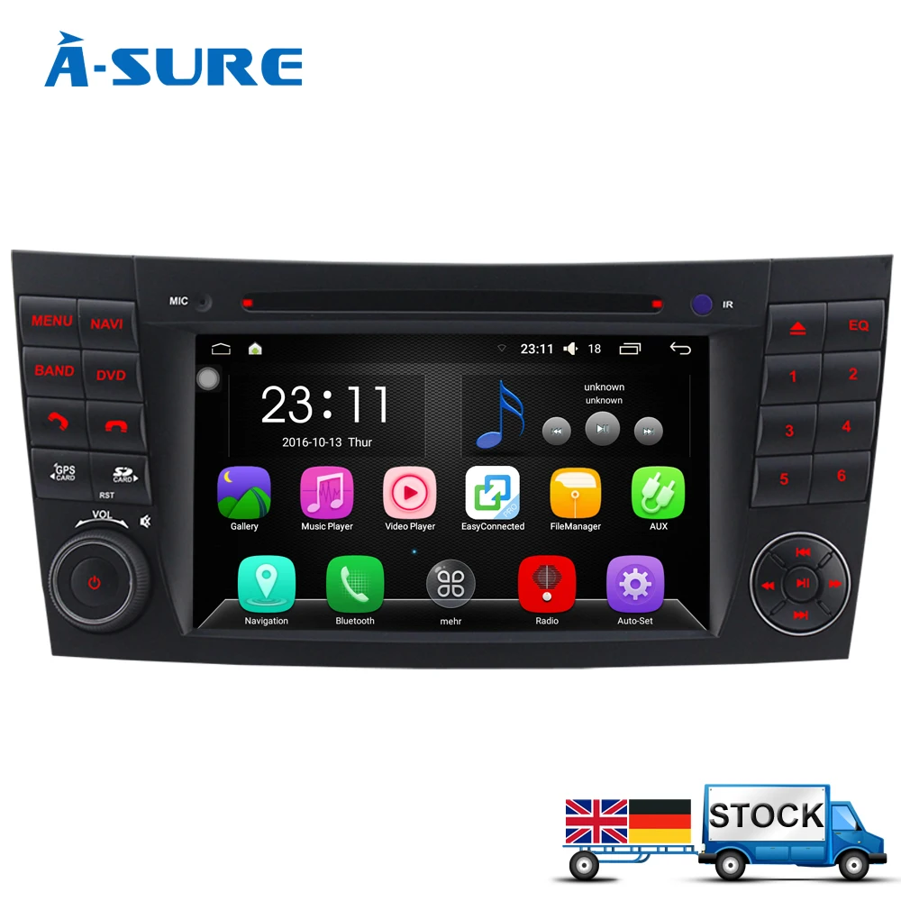 A-Sure автомобильный Android 6 0 DVD gps плеер для Mercedes E Class E270 CLS 500 класс G G350 Радио RDS Wi-Fi