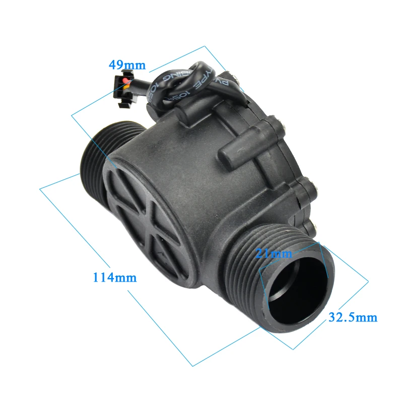 YIMAKER 1 шт. датчик расхода воды DN25 DC3.5 12V дюйм 2 100л/мин расходомер Холла тепловой