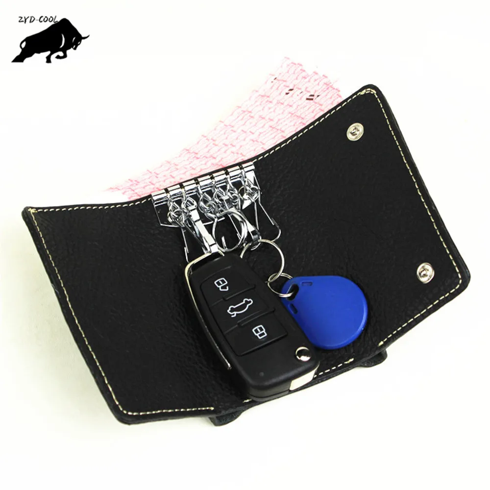 

ZYD-COOL Multifunction Casual Women Housekeeper Home Fashion Leather Coin Pouch Case Wallet 3 Fold Man Car Key Holder Keyring