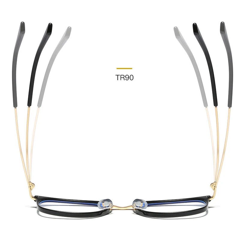 45937 TR90 Anti-blue Light Round Glasses Frames Men Women Optical Fashion Computer Glasses