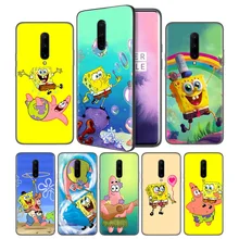 SpongeBob Patrick Star Soft Black Silicone Case Cover for OnePlus 6 6T 7 Pro 5G Ultra-thin TPU Phone Back Protective