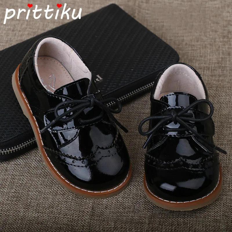 2021 Baby Toddler Boy Girl Full Grain Leather Oxfords Little Kid Lace