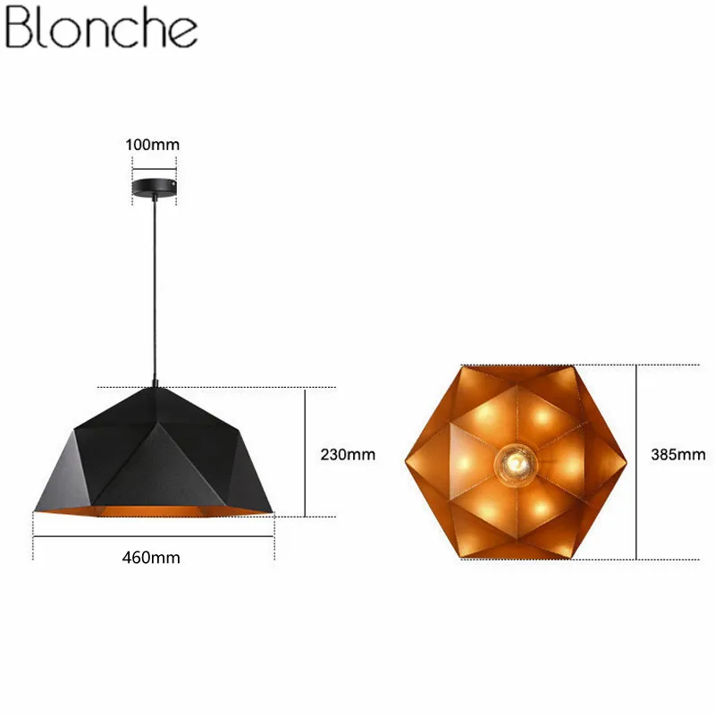  Modern Loft Pendant Lights Industrial Decor Hanging Lamp for Kitchen Living Room Led Pendant Lamp B - 32939602729