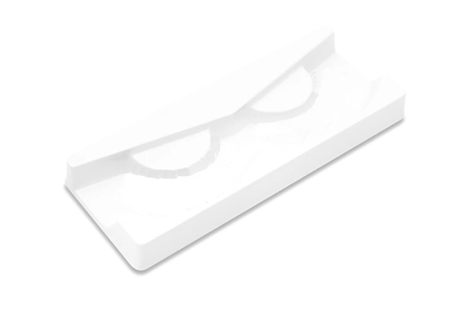 50 шт./лот, высококачественный акриловый чехол для хранения ресниц, упаковочная коробка для магнитных ресниц, прозрачная крышка, прозрачный лоток - Цвет: white