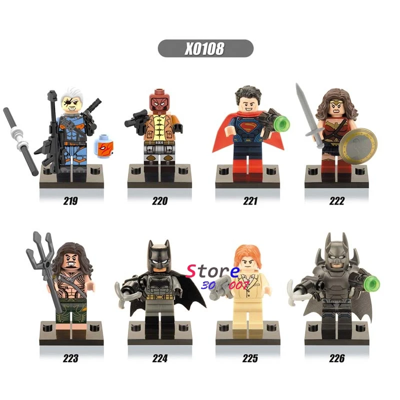 10Set-X0108 10 комплектов DC Серия 4 Лига Справедливости Супермен флэш киборг обратный-вспышка огненный шторм Бэтмен Фигурка Модель Кирпичи Детские игрушки подарок - Цвет: 10Set-X0108