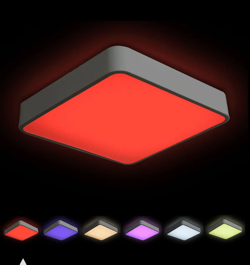 Hot Selling 2.4g Remote RGB Ceiling Light RGB+Cool White+Warm White Smart LED Lamp Shade / Modern Ceiling Light for Living room