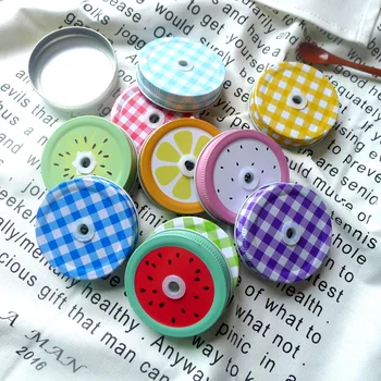 

Multi Color 7cm Convert Standard Metal Mason Jar Lids with Straw Hole Cock Jar Lid Party Drinking Supplies 10pcs/lot DEC061