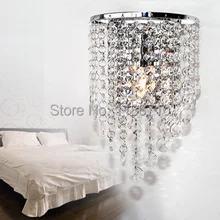 Современный хрустальный настенный светильник, европейский тип, настенный светильник для спальни, настенный светильник