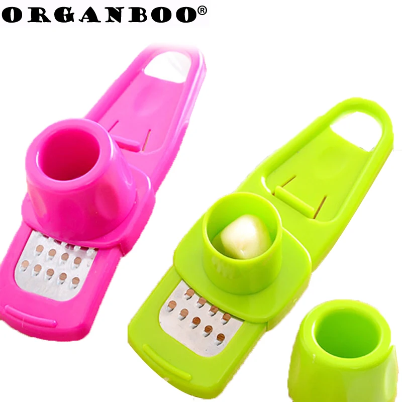 

1PCS Multifunction Kitchen Gadgets Home Kitchen Hand Tool Stainless Steel Plastic Garlic Press Chopper Cutter Garlic Grinding