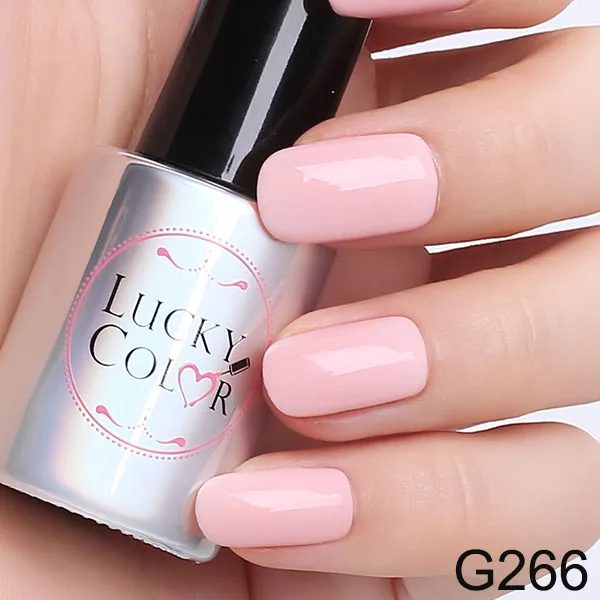 Lucky color телесный Розовый Гель-лак для УФ-лак для ногтей искусство замочить от гель-лака Высокое качество 10 мл бутылка 9 цветов - Цвет: G266