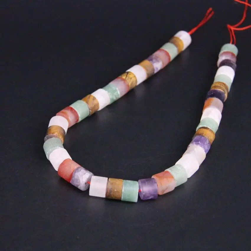 

15.5"/strand Natural Rose Quartzs,Amethysts,Aventurine,Tiger Eye,Red Agates Stone Matte Heishi Disc Rondelle Spacer Loose Beads