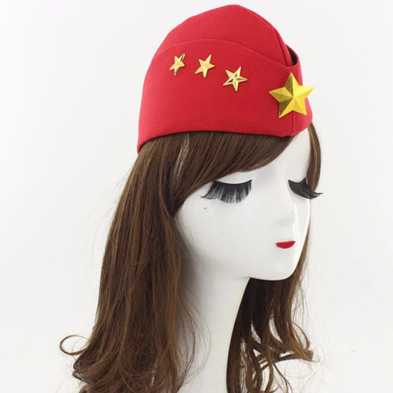 Cappello da marinaio rosso Vintage cappello da barca in tela da donna  cappellini militari cappello da barca hostess autunno inverno berretto a  catena a cinque stelle cappelli militari LB - AliExpress Apparel