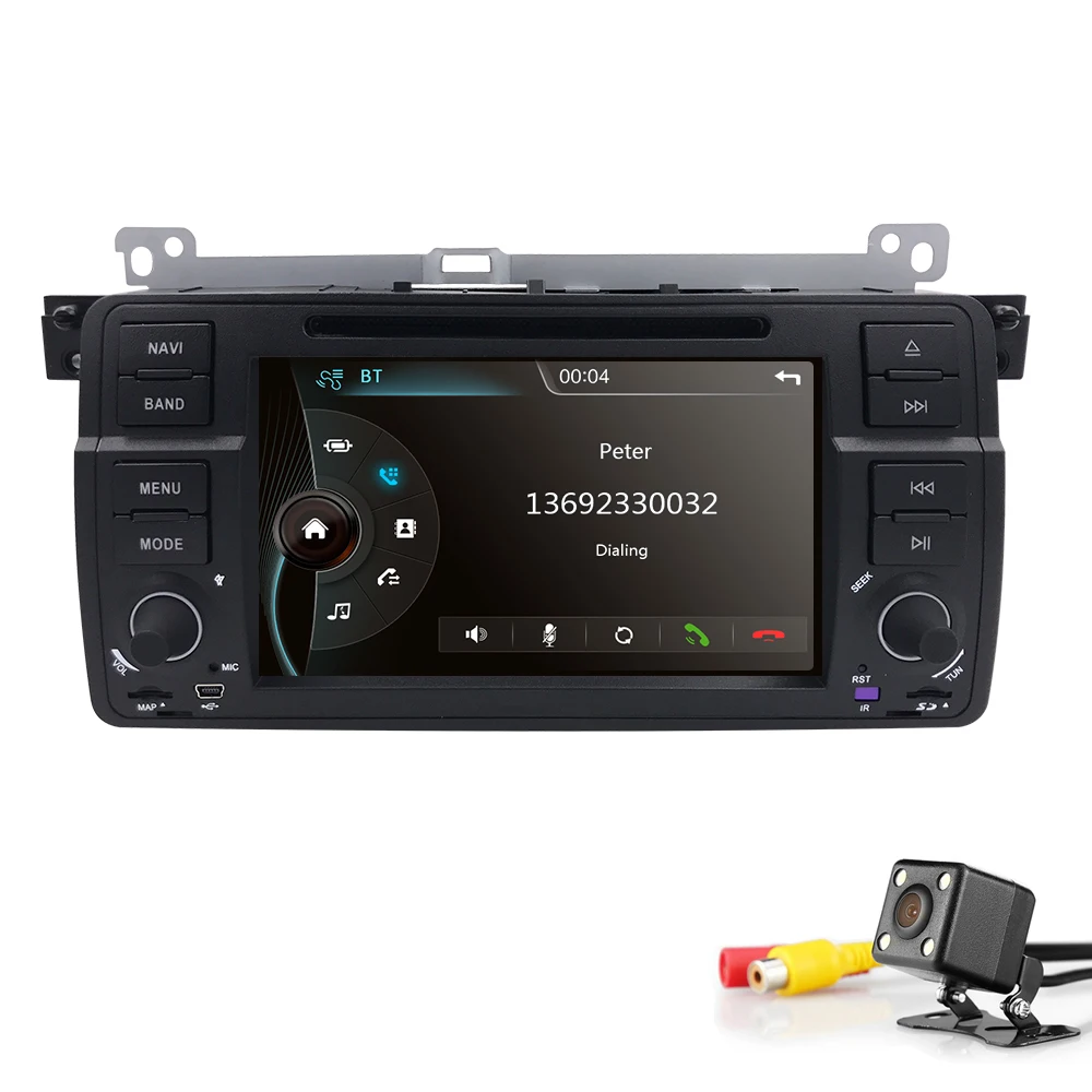 

Car multimedia player 7" HD Touch Screen Head Unit Car GPS DVD Player Built-in Mic DAB+ Camera for BMW E46 M3 X3 8G Map BT SWC