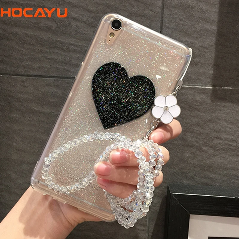 HOCAYU Love Heart Bling Fancy Case Covers for Girls Iphone 7 7plus 8 8plus X Soft Silicon Fundas Para Celular |