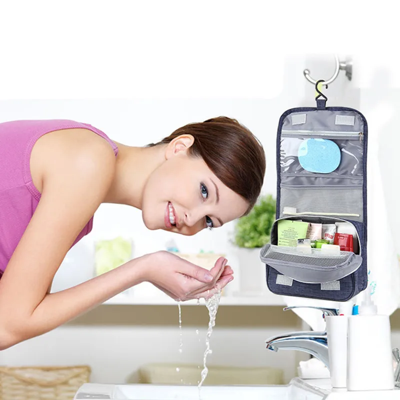 السفر المنظم حقيبة للجنسين النساء المحمولة شنقا الضروريات منظم أدوات الزينة الجمال غسل أكياس للماء