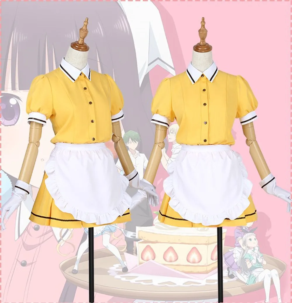Смесь S Kanzaki Hideri Maid Cafe Sakuranomiya Maika японский костюм для косплея аниме форма выходной костюм одежда полный комплект