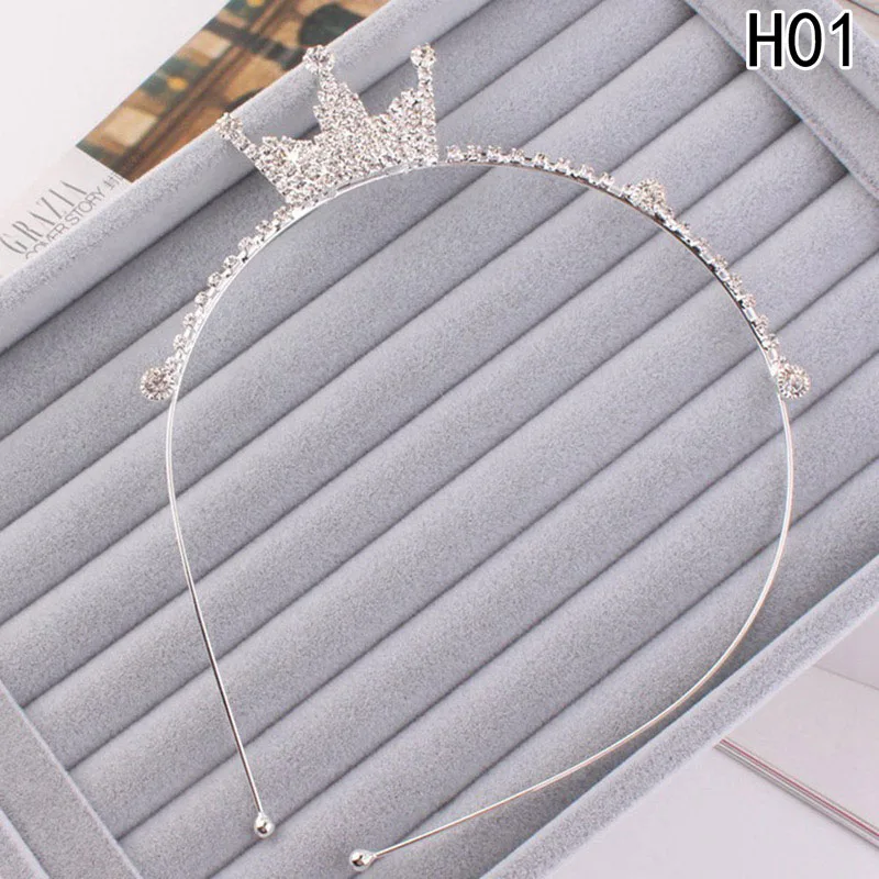 

2018 Women Princess Crown Headband Crystal Rhinestone Tiara And Crowns Hair Band Jewelry Silver Bridal Hair Accessories Wedding