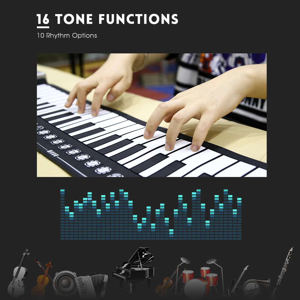 49 Keyboard Portable Folding Electric Silicone Soft Keys Piano  (3)