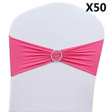 50 шт./лот чехол на стул с лентой стрейч свадебная фата с пряжка со стразами пояса украшения Другое декорации вечеринок 11 Цвета