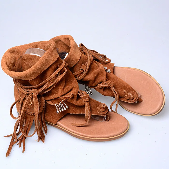 Suede Romano Encaje Borla Retro Con Pic Frente as Pic Mujeres Acogedor Embellecido Gladiador Zapatos As Shoes Estilo Caliente Verano 2018 Hasta Talón wtxaqn