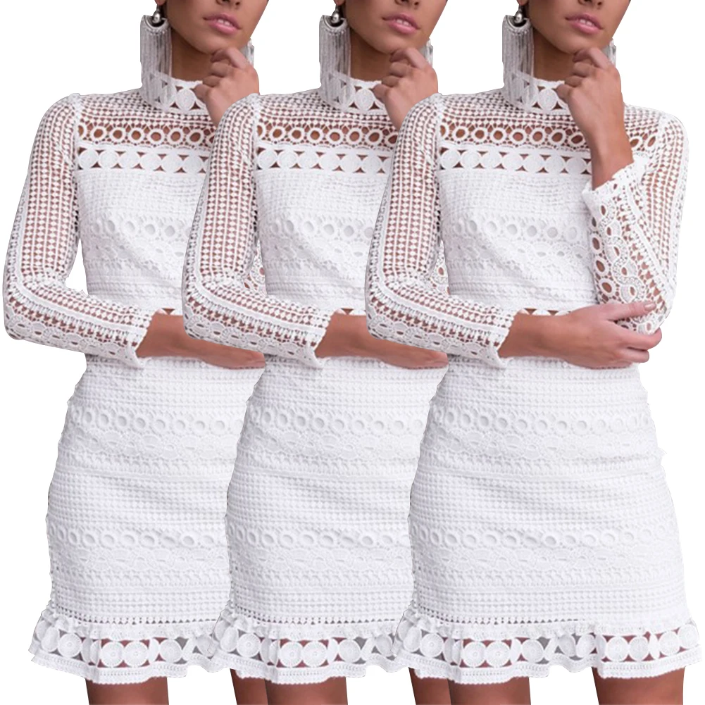 Для женщин вечерние коктейльные Bodycon выдалбливают миди с длинными рукавами
