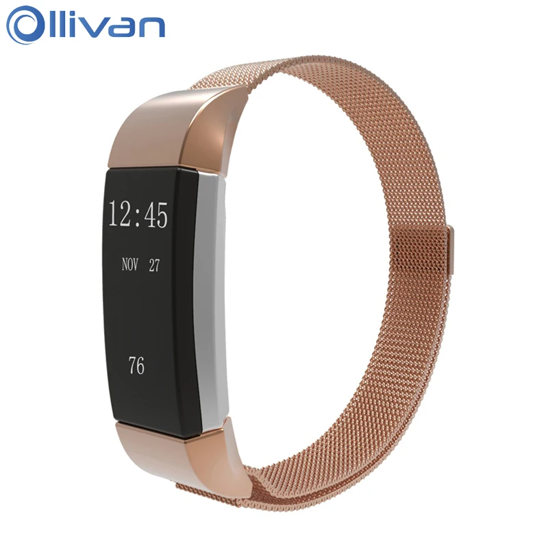 

Ollivan Magnetic Milanese Loop Strap For Fitbit Charge 2 Adjustable Closure Metal Bracelet Stainless Steel Band For Men Woman