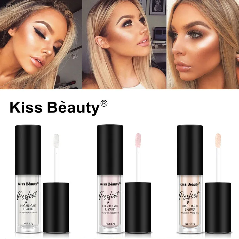 Kiss beauty Illuminator контуринг Макияж жидкий хайлайтер осветлитель для лица консилер праймер бронзатор для лица светящийся набор косметики