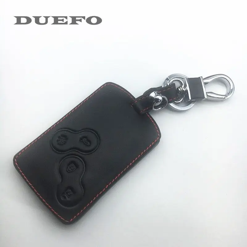 Чехол для автомобильного ключа защитный кожаный чехол Renault Clio Logan Megane 2 3 Koleos scenic card