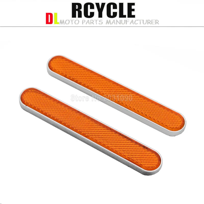 ABS Motorcycle Orange Front Fork Leg Reflectors Shock Case for Harley
