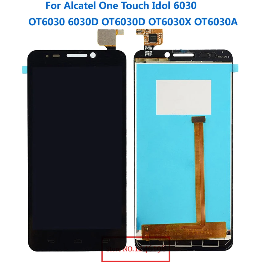 

100% Test Working Black LCD Digitizer Touch Screen Assembly For Alcatel One Touch Idol 6030 OT6030 6030D OT6030D OT6030X OT6030A