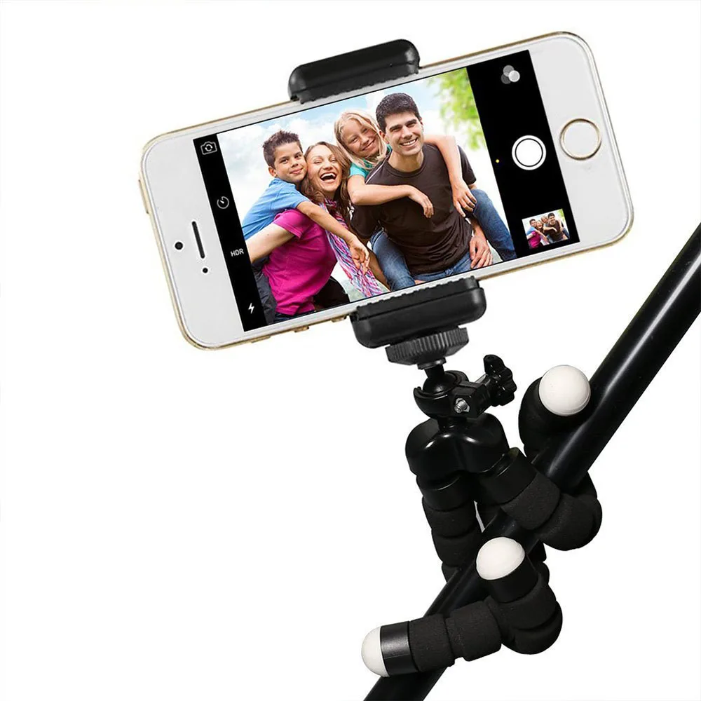NYFundas, штатив для мобильного телефона, регулируемая подставка для камеры, держатель с Bluetooth, пульт ДУ, универсальный зажим для iphone 8, 7, 6, камера GoPro