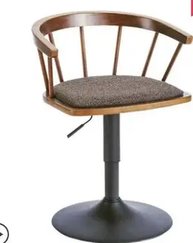 Solid wood bar chair high stool swivel bar chair stylish simple Windsor chair home lift chair. high quality wood chair lift children chair sofa stool baby dining chair for study