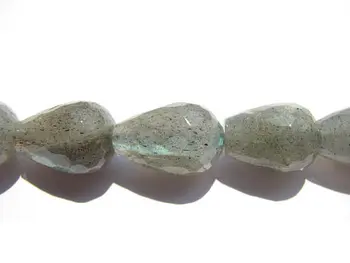 

2strands 8x12mm genuine labradorite beads high quality drop onion pear faceted blue jewelry beads