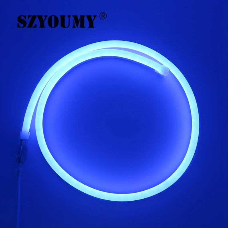 SZYOUMY Светодиодные ленты неоновые огни Гибкая RGB 220 В 110 В 12 В светодиодный мягкий свет Водонепроницаемый на открытом воздухе Красочные для