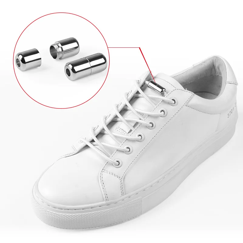 1Pair Elastic Locking Shoelaces Fashion New Women Men Adult No Tie Shoe Laces Sneakers Leather Shoes Shoelace