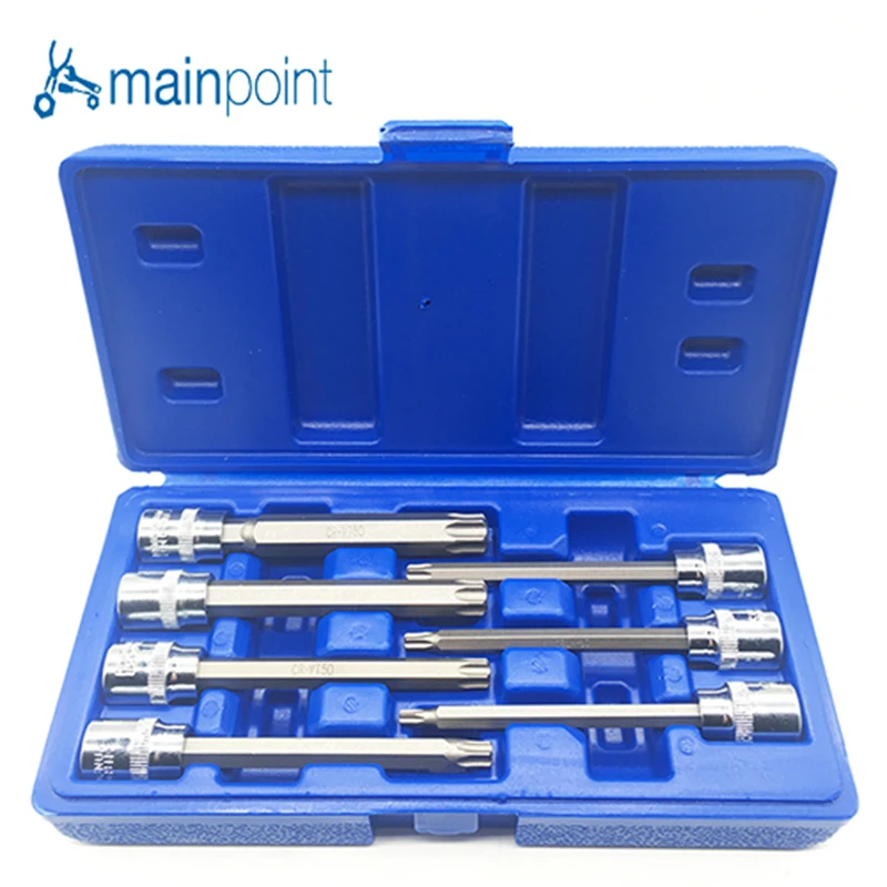 

Mainpoint Hot Sale 3 /8 Inch 7 Piece Drive Extra Long Torx Bit Socket Nuts Set For Auto/Car Repair and Home Use