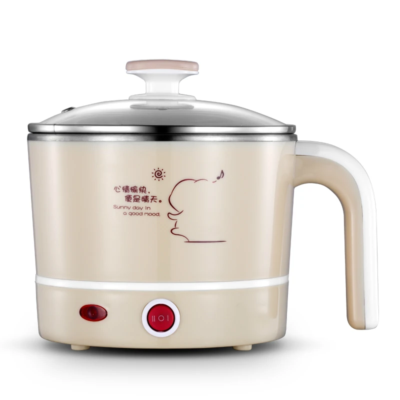 

New Fashion Electric Cooker Multifunction Soup Cooking Pot Stainless Steel Mini Hot Pot Household Practical Kitchen Pot