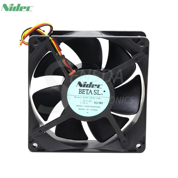 

For Nidec D12E-12PS2 01B 12038 120mm 12cm DC 12v 1.70a 12 cooling fan server inverter case cooler